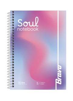 Bravo New Soul Notebook 5 Subjects - Double Hard Cover - Light blue * Pink 
