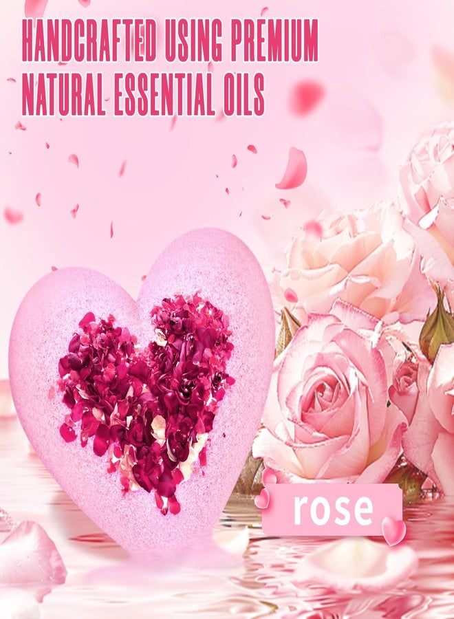 NEWFEIFAN Easter Bath Bombs for Women, XXL Teen Easter Basket Stuffers Gifts for Her & Him, Organic Heart Shaped Handmade Rose Essential Oil, Birthday Gifts for Wife Daughter Girlfriend Coworkers - Image 4