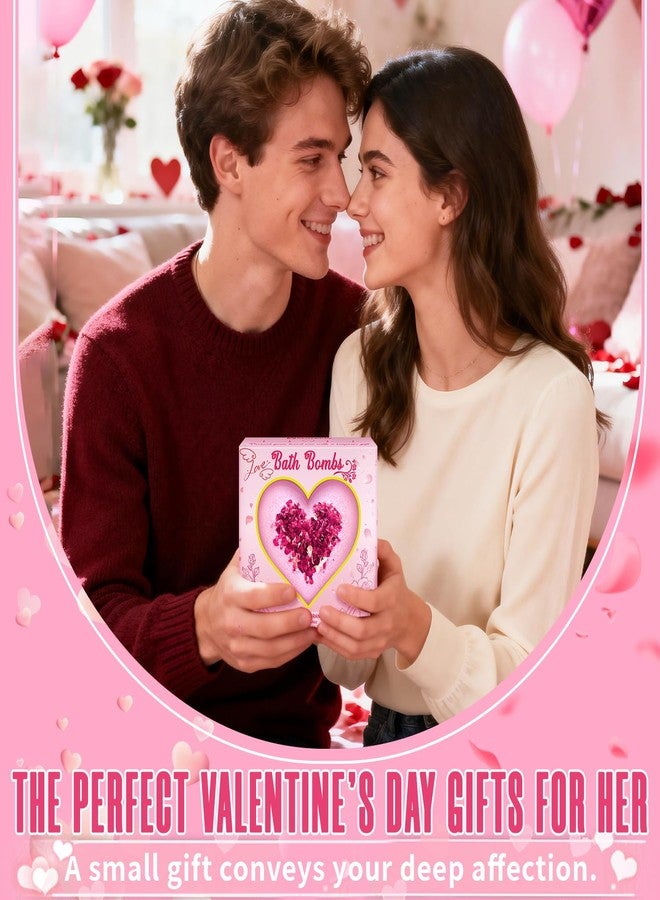 NEWFEIFAN Easter Bath Bombs for Women, XXL Teen Easter Basket Stuffers Gifts for Her & Him, Organic Heart Shaped Handmade Rose Essential Oil, Birthday Gifts for Wife Daughter Girlfriend Coworkers - Image 2