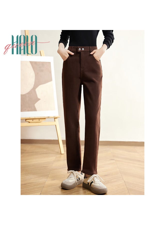 HALOQUEEN Halo Queen Women's Jeans, Spring And Autumn, Wilderness Maillard High-waist, Khaki Color, Skinny Pants, Pencil Pants, New Product H143n1003 - Image 4