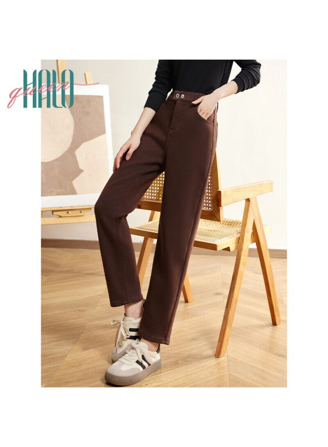 HALOQUEEN Halo Queen Women's Jeans, Spring And Autumn, Wilderness Maillard High-waist, Khaki Color, Skinny Pants, Pencil Pants, New Product H143n1003 - Image 1