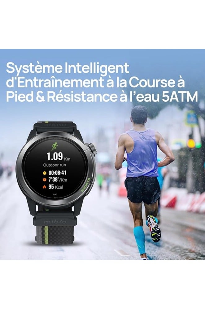 Mibro GS Active2 – AMOLED 1.32 Inch GPS Running Watch Lightweight with Training Functions GPS Smartwatch Heart Rate Monitoring Navigation for Running, Cycling and Skiing - Image 2