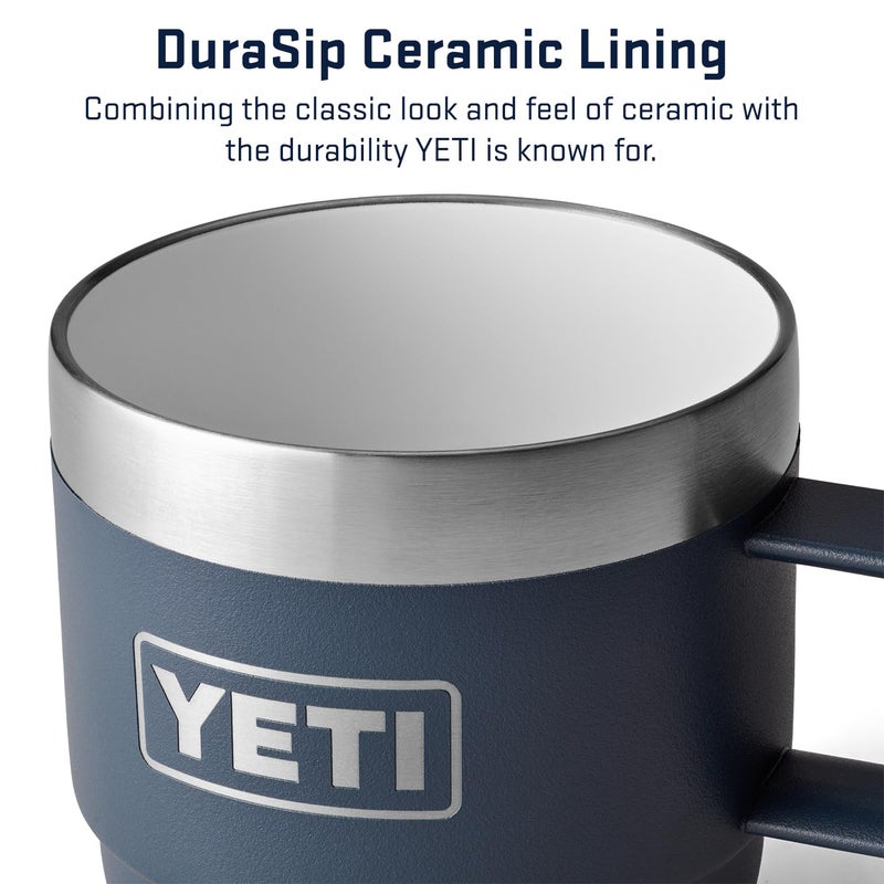 YETI Rambler 6 oz Stackable Mug, Stainless Steel, Vacuum Insulated Espresso/Coffee Mug, 2 Pack, Navy - Image 4
