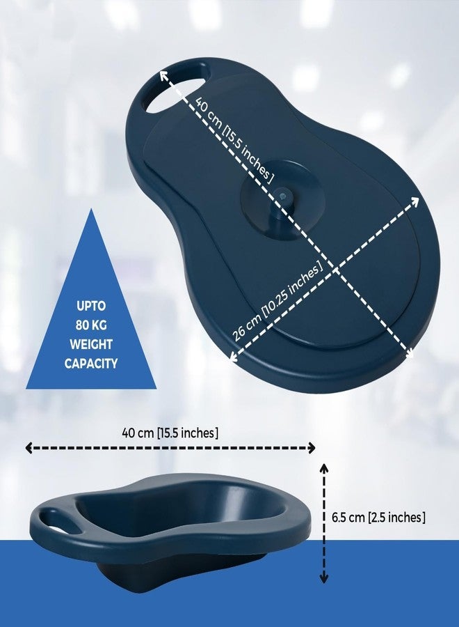 eOnekart Unisex Polypropylene Bed Pan I-20 with Lid Comfort with Cover for Adult - Full Size Bedpan for Men & Women | Dark Blue/Black Color - Image 5