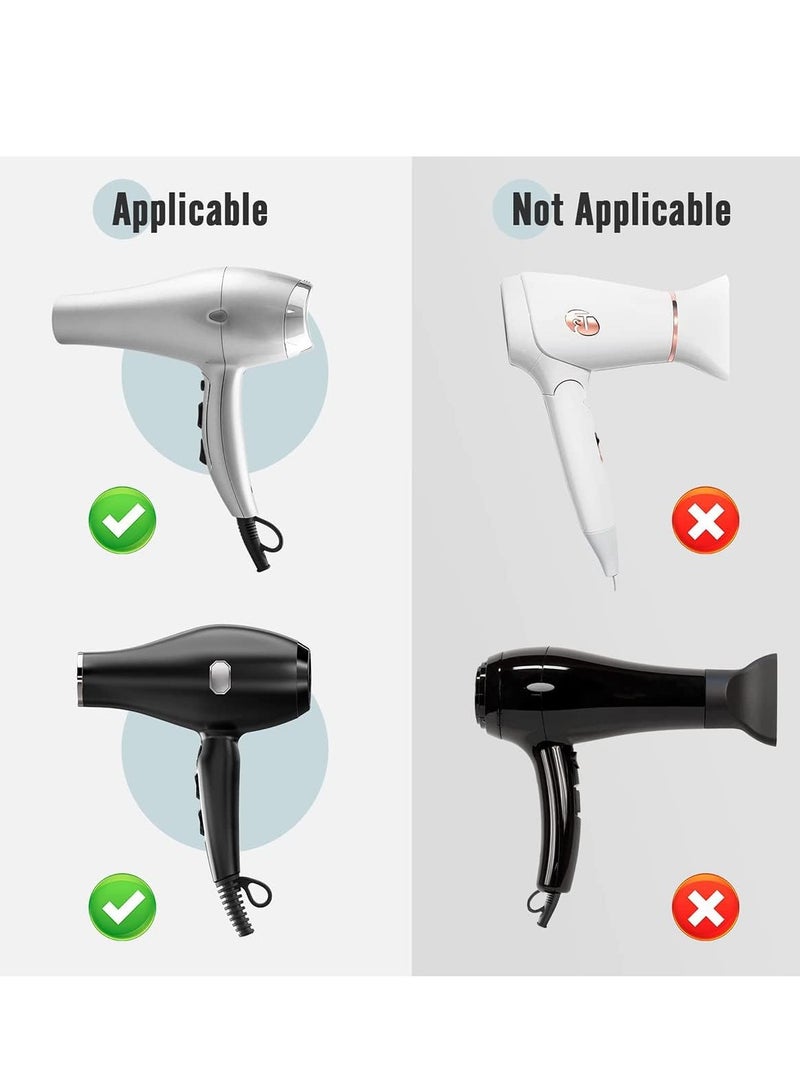 SYOSI حامل مجفف الشعر رف مجفف الشعر مثبت على الحائط رف من الفولاذ المقاوم للصدأ للتخزين على جدران الحمام (نمط عادي) - Image 4