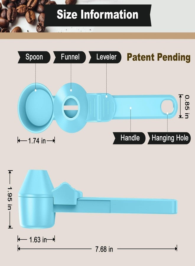 Lov Sprout Coffee Scoop & Funnel for Reusable K Cup Refillable Coffee Pods, Coffee Measuring Spoon 2 Tablespoon Capacity, Scoop with Funnel for Ground Coffee, Protein Powder, Tea (Blue, 2 Pack) - Image 5
