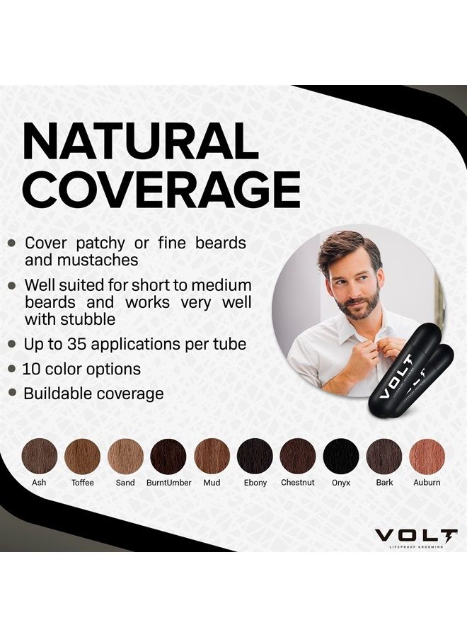 VOLT Grooming Instant Beard Color ECO 2 Pack Refill - Smudge and Water Resistant Quick Drying Brush on Color for Beards, Mustaches, and Eyebrows, Onyx (Black) - Image 5