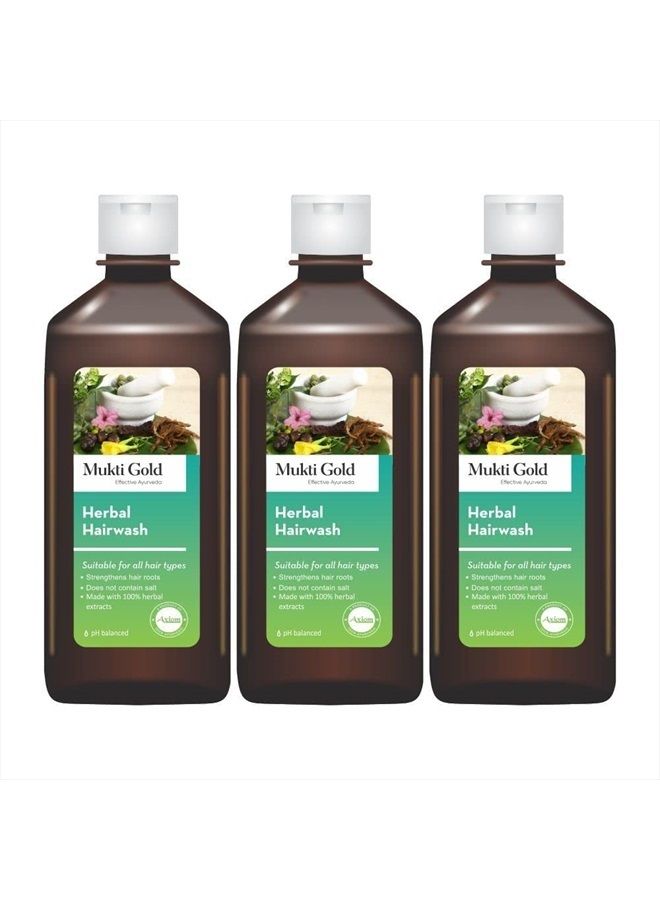 Axiom Muktigold Herbal Hairwash 500ml(Pack of 2) - Image 1