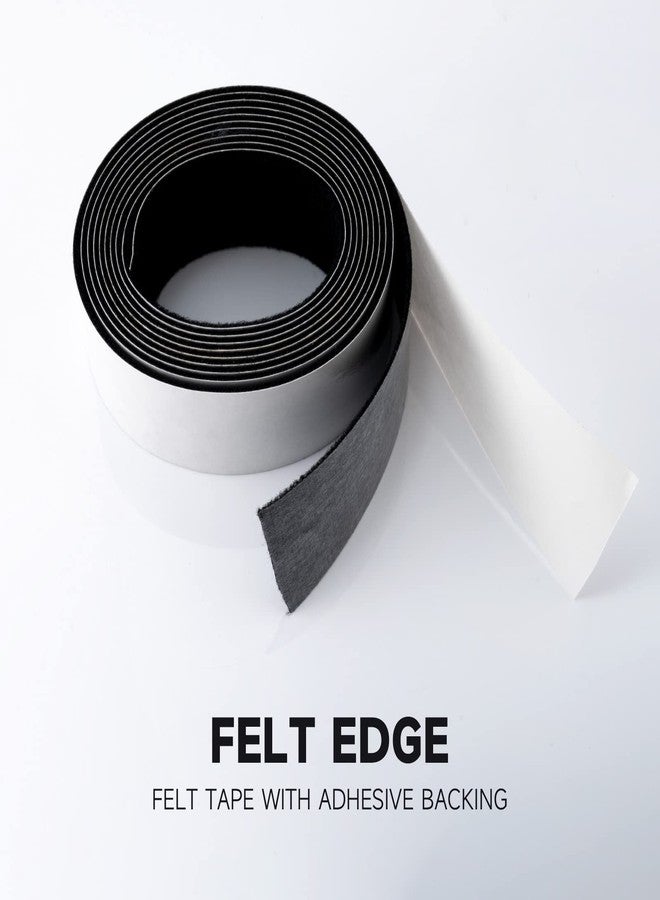 FOSHIO Micro Fiber Felt for Squeegee Edge Wrapping 2 Meters Length - Black Felt to Cover The Edges of Hard Card Squeegees - Image 2