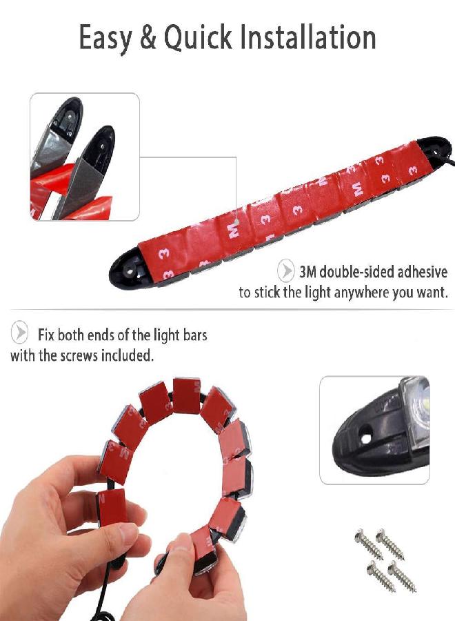 Acelane Marine Navigation Lights Green and Red LED Lights Navigation Lights LED Strip Lights Boat Light Bow Side Port Starboard IP67 Waterproof for Boating Fishing Yacht, Pontoons, Chandlery Boat - Image 3