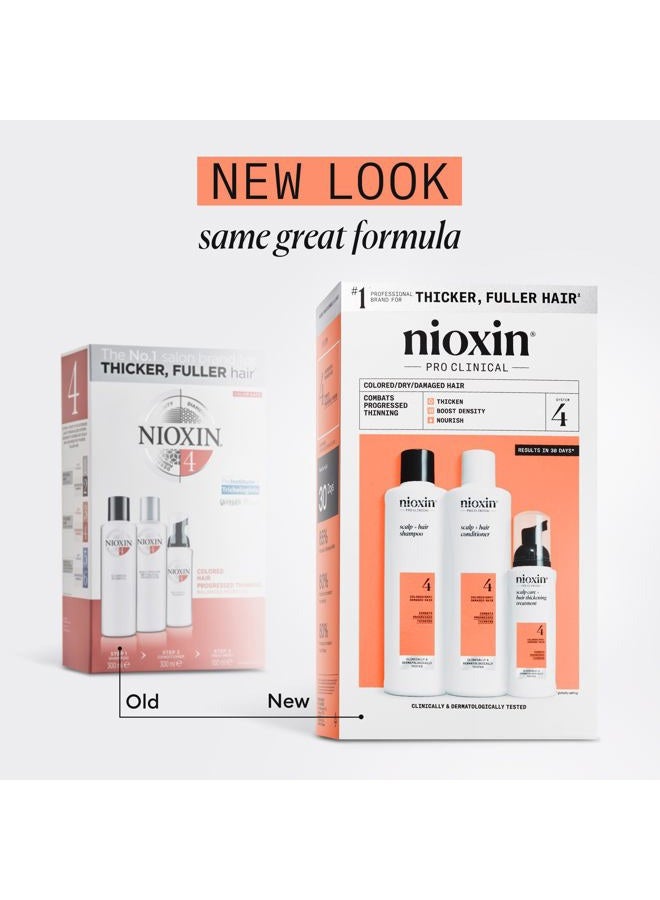 Nioxin Scalp + Hair Thickening System 4 - Hair Thickening System for Colored Or Dry Damaged Hair with Progressed Thinning, Trial Size (Packaging May Vary) - Image 2
