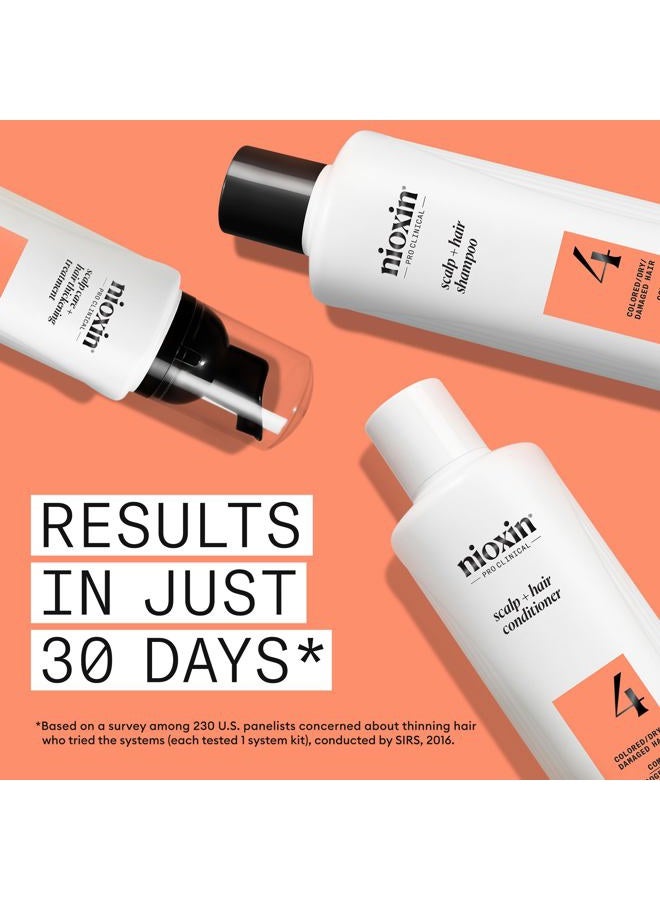 Nioxin Scalp + Hair Thickening System 4 | For Colored or Damaged Hair with Progressed Thinning| With Niacinamide and Biotin | Trial Size | 1 Month Supply - Image 4