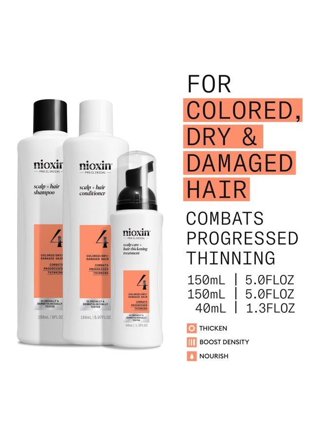 Nioxin Scalp + Hair Thickening System 4 | For Colored or Damaged Hair with Progressed Thinning| With Niacinamide and Biotin | Trial Size | 1 Month Supply - Image 3