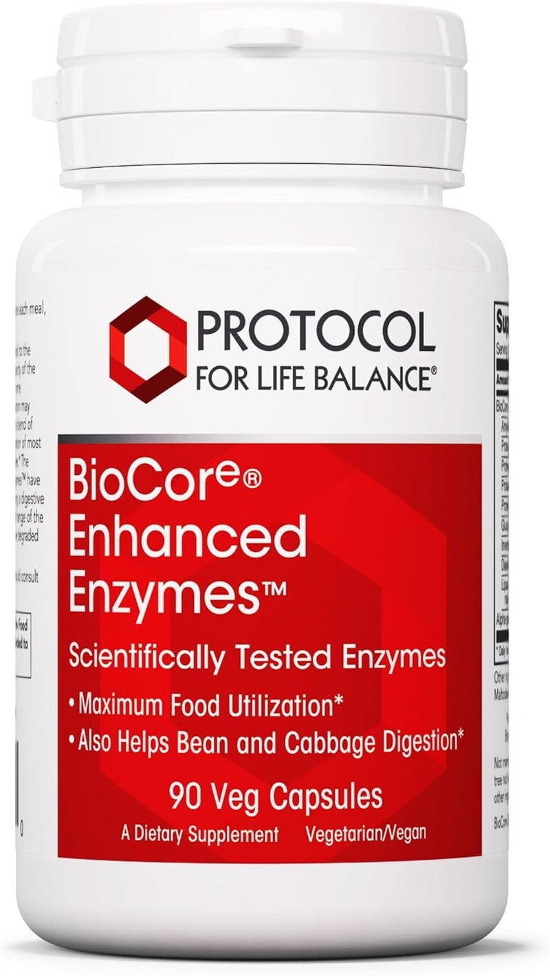 PROTOCOL FOR LIFE BALANCE BioCore Enhanced Enzymes - Digestive Support with Maximum Food Utilization - 90 Veg Capsules - Image 1