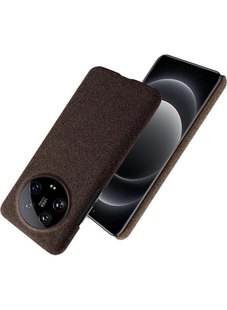 general Case Compatible with Xiaomi 14 Ultra 5G, Non-Slip Cloth Pattern Hard PC Back Cover Compatible with Mi 14 Ultra, Slim Lightweight Scratch Resistant - Image 2