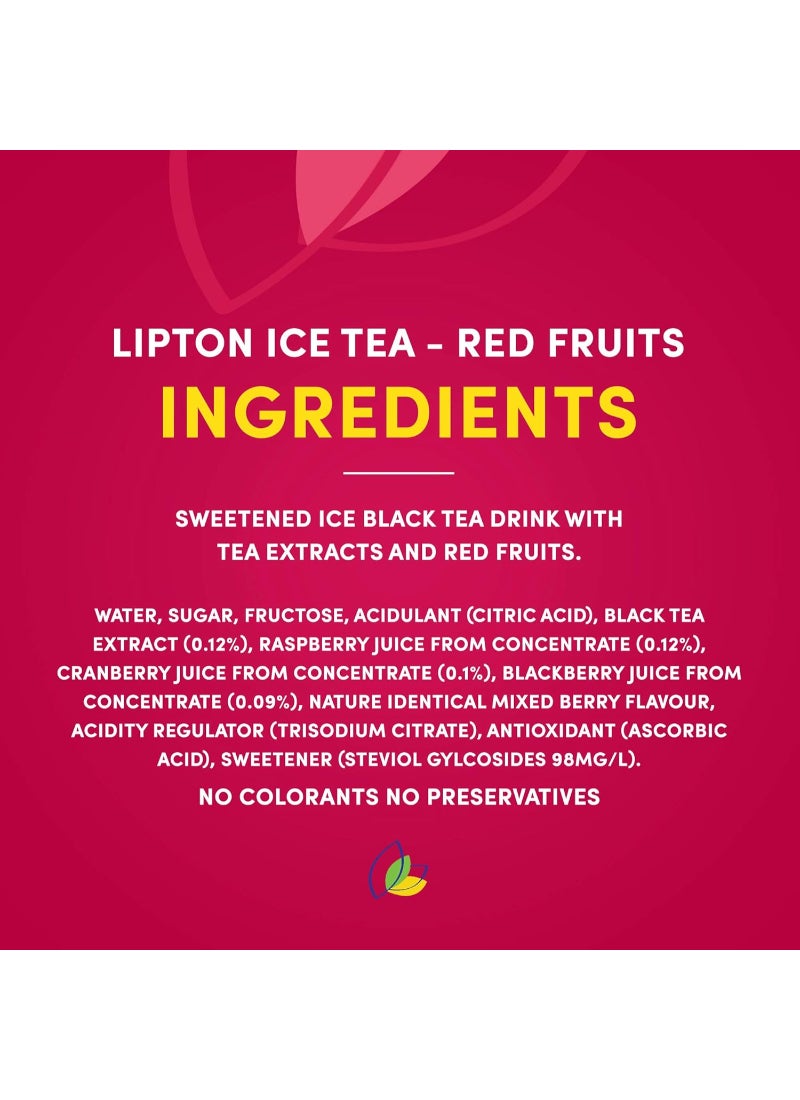 ليبتون علب شاي مثلج بنكهة الفواكه الحمراء 6x240مل - Image 3
