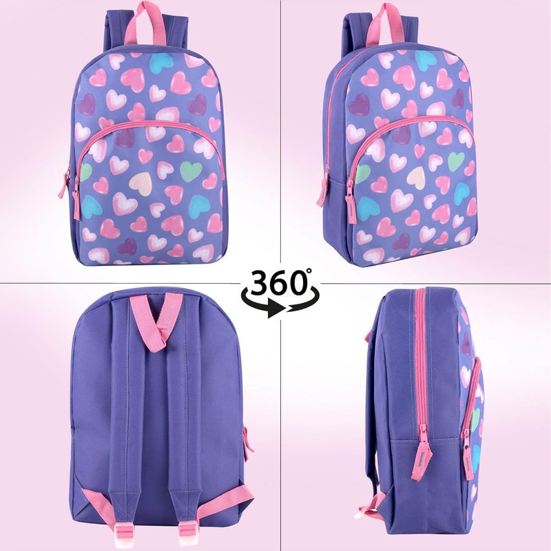 Trailmaker 15 Inch Kids Backpacks for Boys & Girls | Preschool, Kindergarten, Elementary School Backpacks with Adjustable, Padded Straps (Happy Hearts) - Image 4