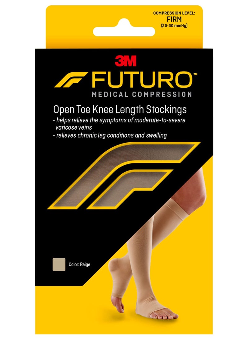 Futuro71032 Firm Comp Knee Hi O/Toe بيج S
