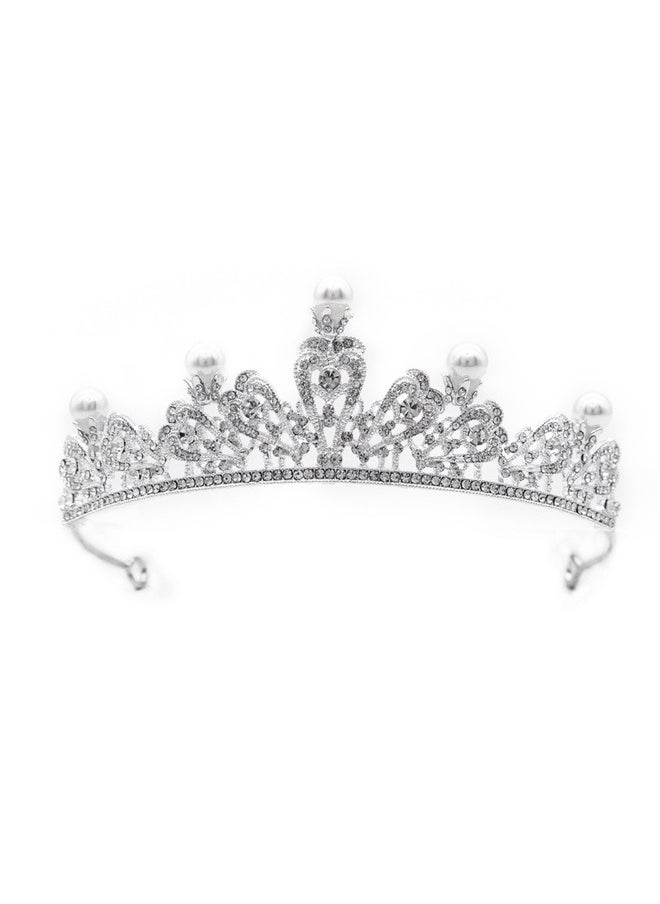 yongsheng Vintage Bridal Crown， Crown Princess Wedding Bridal Accessory Pageant Headpiece Headdress for Cosplay Prom Birthday  - Image 1