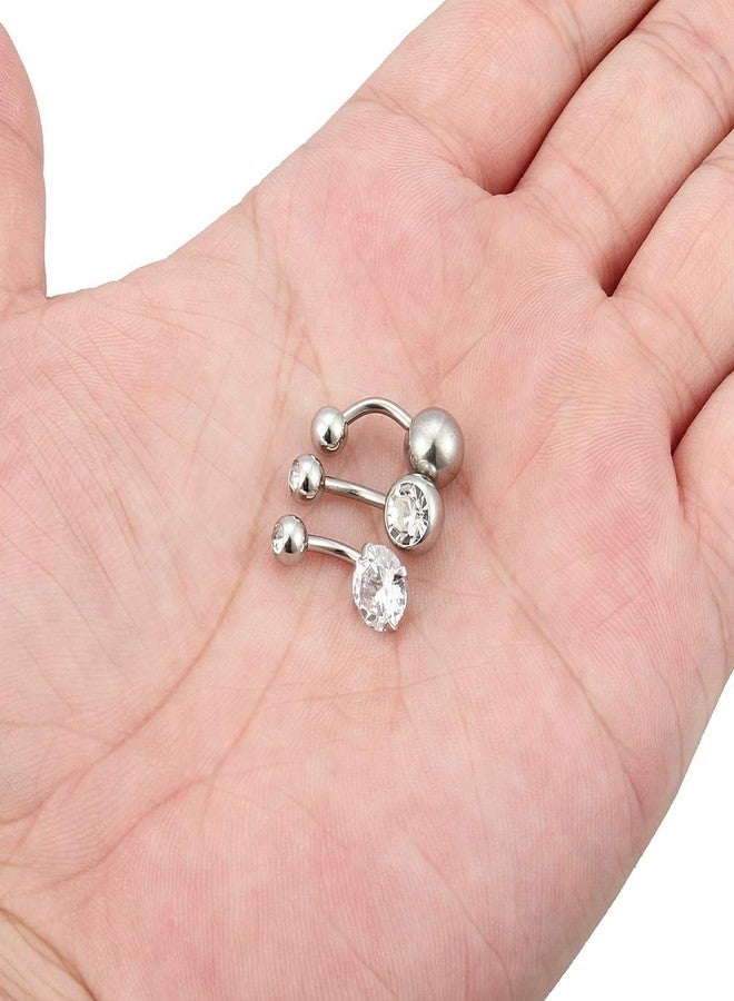 Hoeudjo 14G Belly Button Ring Surgical Steel Belly Button Rings Hypoallergenic Belly Rings 6mm Short Bar Small Tiny Belly Button Piercing Jewelry for Women - Image 4