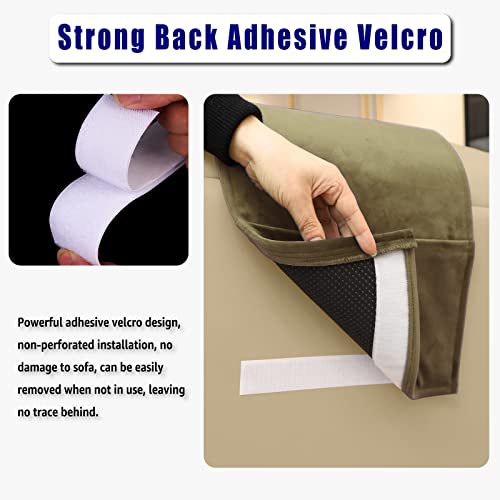 AmazeCov Non-Slip Head Pillow for Recliners - Neck Support Cushion with Velvet Cover for Pain Relief at Home, Office and Travel (Camel) - Image 4