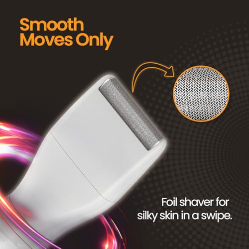 Airluxe BikiniGlow 2-in-1 Bikini Trimmer cum Shaver machine for women | Hair Remover for Intimate private Areas, Arms, Legs & Body | Foil shaving razor blade | 1 year replacement warranty - Image 3