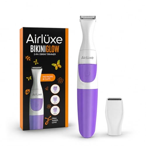 Airluxe BikiniGlow 2-in-1 Bikini Trimmer cum Shaver machine for women | Hair Remover for Intimate private Areas, Arms, Legs & Body | Foil shaving razor blade | 1 year replacement warranty - Image 1