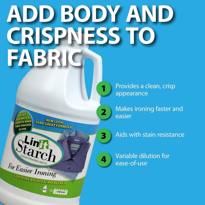 Malco Linit Starch Crisp Classic Finish - 64 oz Liquid Starch for Easy Ironing - Image 5