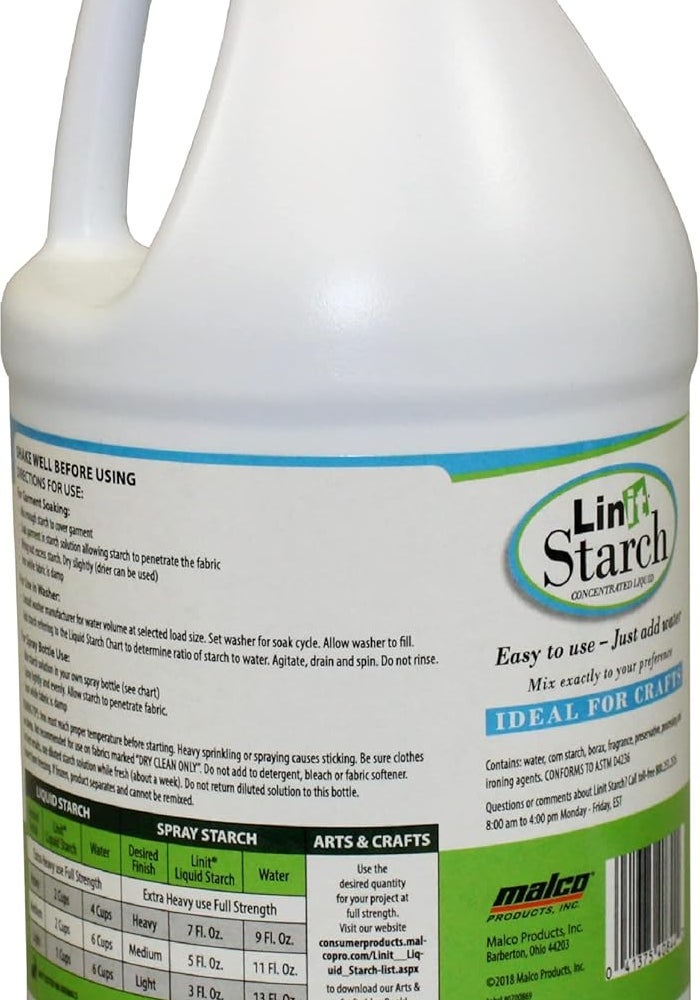 Malco Linit Starch Crisp Classic Finish - 64 oz Liquid Starch for Easy Ironing - Image 2