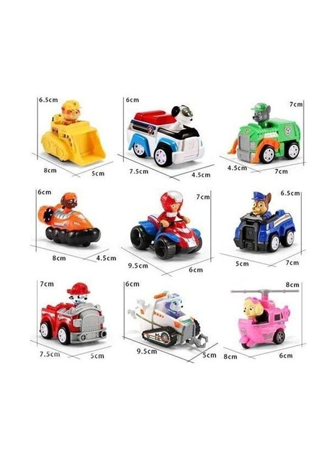 9-Piece Durable Sturdy Portable Paw Patrol Figures Toy Set For Children 7.5x5x5.5cm - Image 5