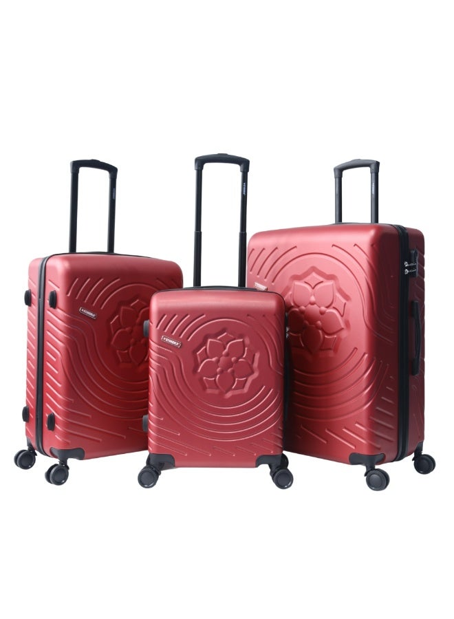 ستارجولد مجموعة أمتعة خفيفة الوزن من 3 قطع مصنوعة من مادة ABS الصلبة مع عجلات دوارة 360 درجة وقفل رقمي ومقبض من سبائك الألومنيوم - Image 1