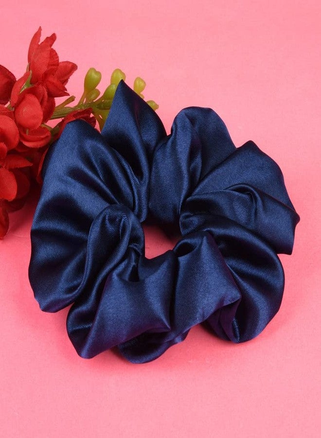 NNR Satin Hair Scrunchies For Women and Girls, Scrunchy And Hair Band for Women, Ponytail Holder, Rubber Band, Large Scurnchies, Girls Hair Accessories, Fluffy Scrunchies, Multicolor (Pack of 6) - Image 3