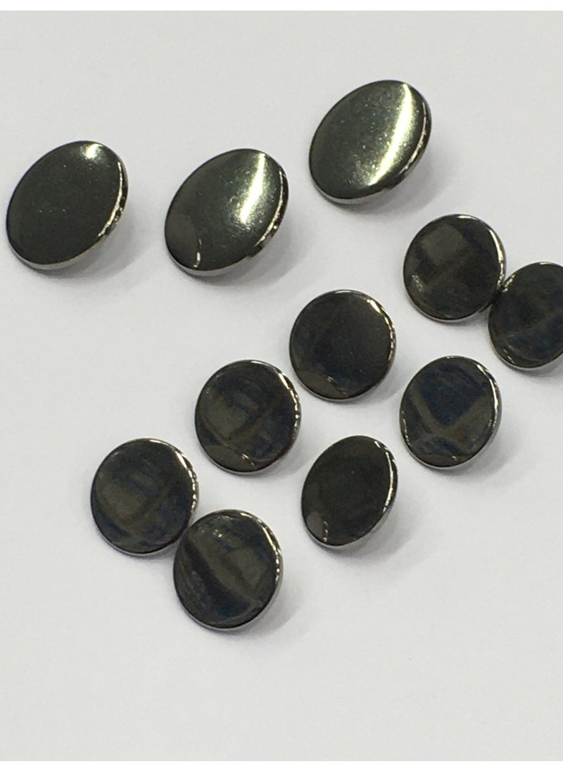 Karan Tuhafiye - Karan Haberdashery Blazer Jacket Button Plain Metal Coin Model Anthracite - Image 1