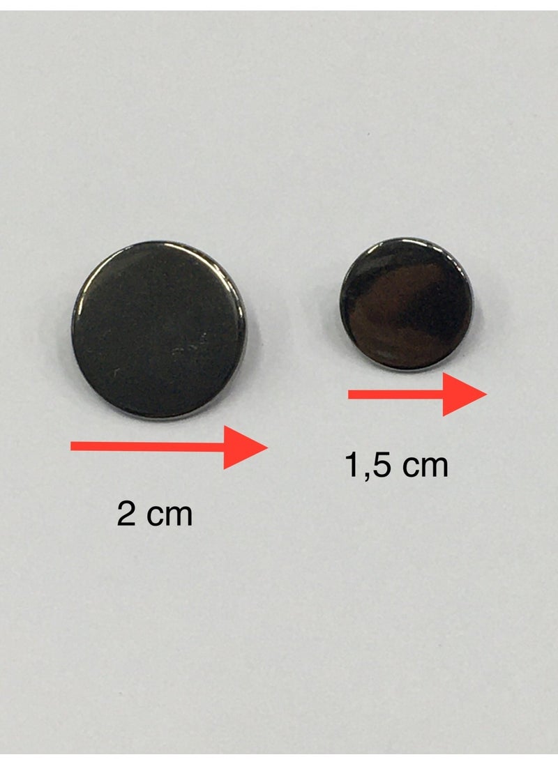 Karan Tuhafiye - Karan Haberdashery Blazer Jacket Button Plain Metal Coin Model Anthracite - Image 1