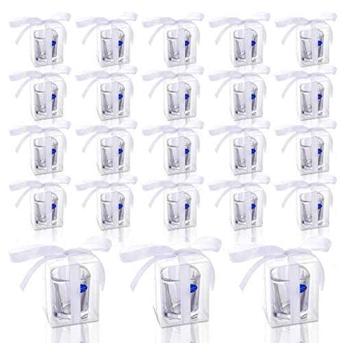 WANGDEFA 20 Pieces Shot Glass Gift Box Shot Glass Bags for Gifting Shot Glass Not Included Shot Glass Favor Bags for Gifting Wedding Favor Boxes Can Hold 22 oz Shot Glass for Wedding Party Baby Shower