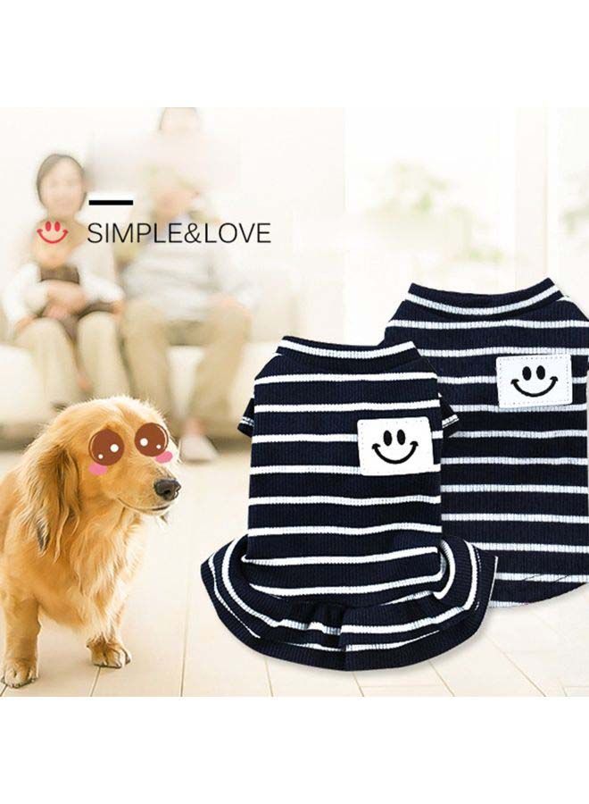 NIBEMINENT Striped Vest T-Shirt Blue/White 25x25x5cm - Image 2