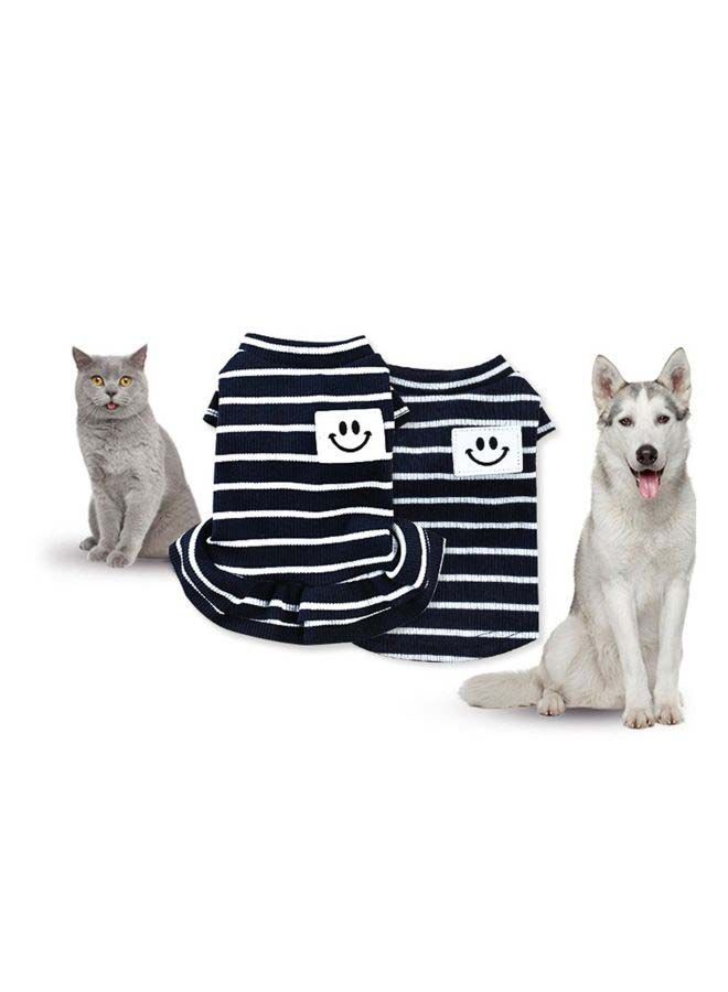 NIBEMINENT Striped Vest T-Shirt Blue/White 25x25x5cm - Image 3