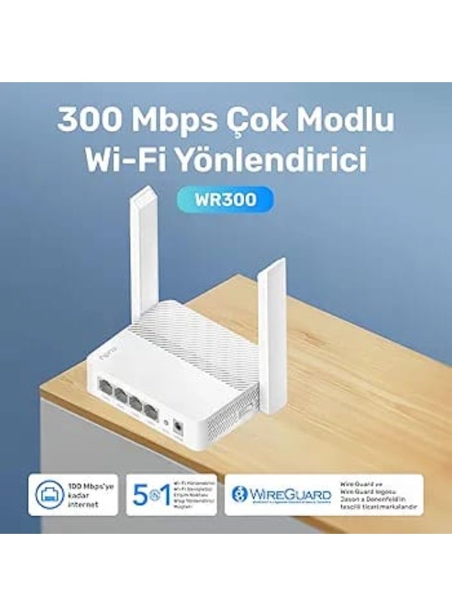 Cudy WR300 300 Mbps Multi-Mode Wi-Fi Router – 5-in-1 Wireless Router with Built-in VPN Client, Up to 100 Mbps Internet Support - Image 2