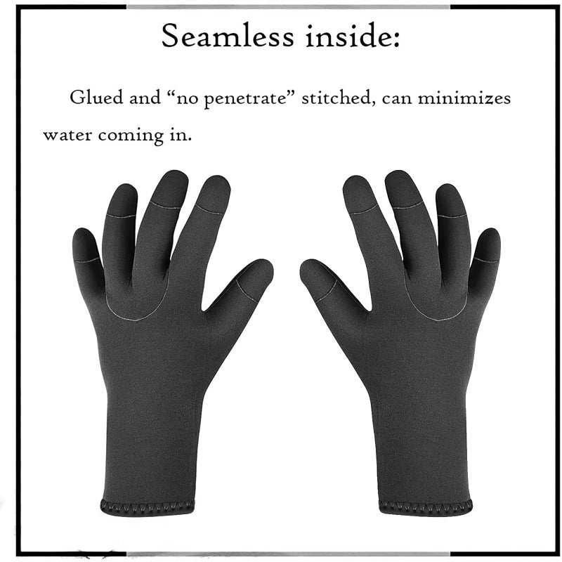 OMGear Neoprene Gloves Diving Wetsuit Gloves 3mm Flexible Thermal with Adjustable Waist Strap for Snorkeling Scuba Diving Surfing Kayaking Rafting Spearfishing Sailing(Kelvar, S) - Image 5