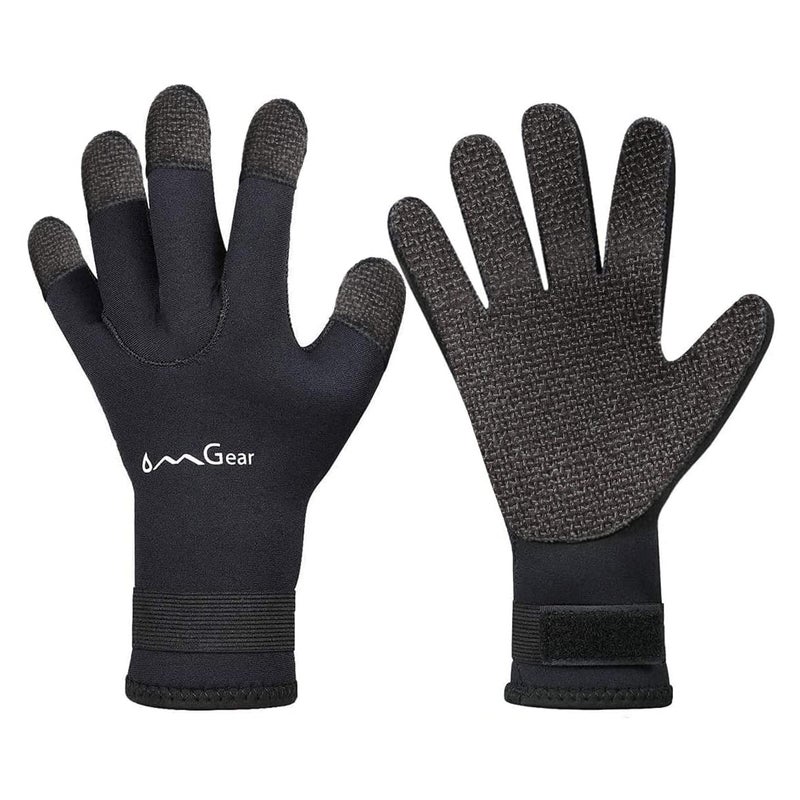 OMGear Neoprene Gloves Diving Wetsuit Gloves 3mm Flexible Thermal with Adjustable Waist Strap for Snorkeling Scuba Diving Surfing Kayaking Rafting Spearfishing Sailing(Kelvar, S) - Image 1