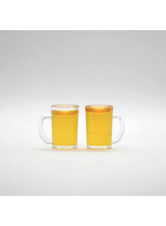 Doll House Obll Pocket Miniature Simulation Mini Small Supermarket Resin Beer Mug Fancy Soldier Ornaments-Color:Transparent Beer Mug 1  - Image 2