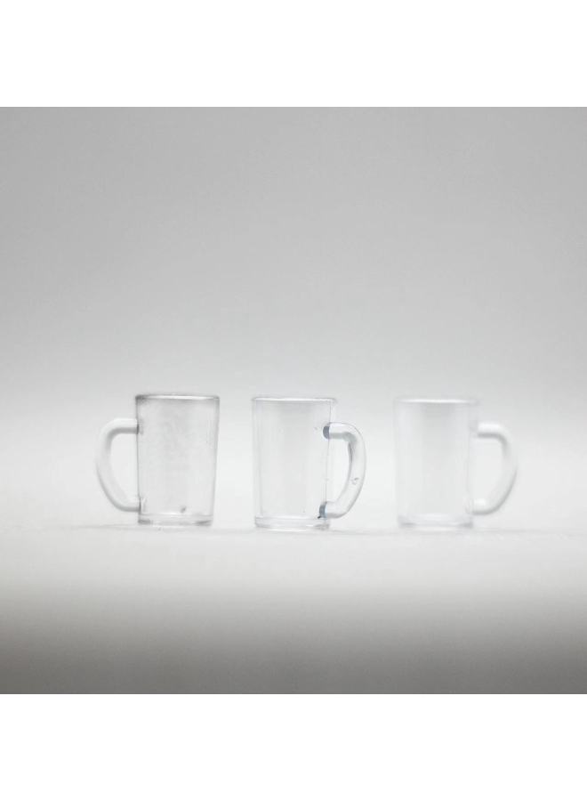 Doll House Obll Pocket Miniature Simulation Mini Small Supermarket Resin Beer Mug Fancy Soldier Ornaments-Color:Transparent Beer Mug 1  - Image 1