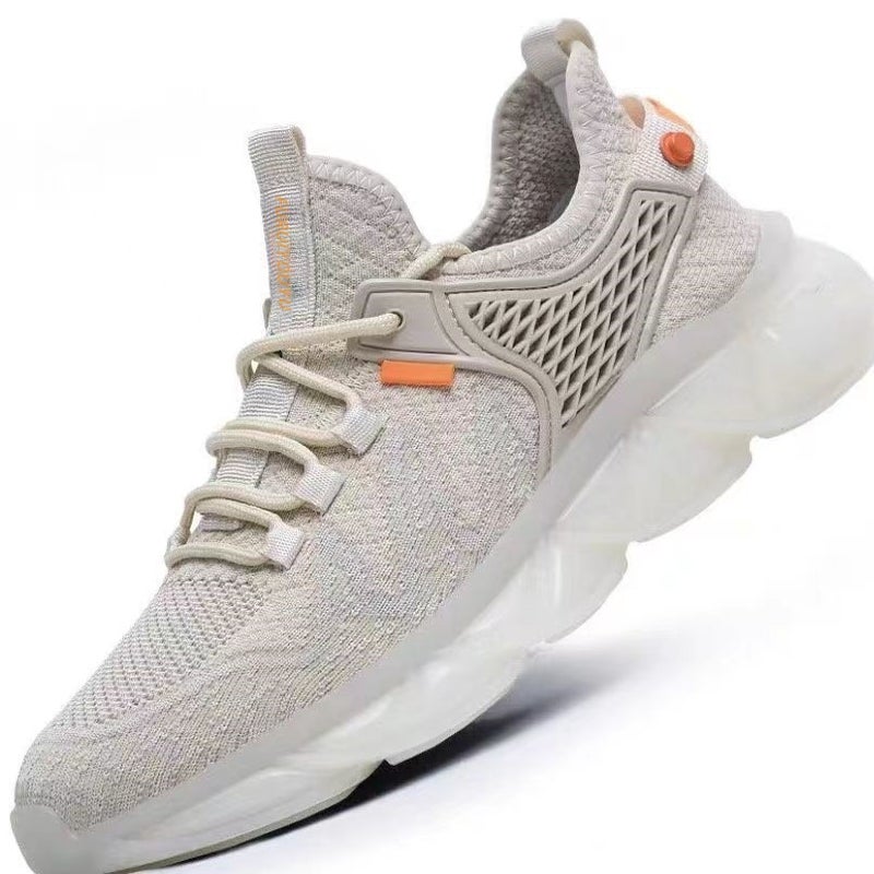 Men's Flyknit Low-top Sports Running Shoes - Lightweight Breathable Korean Style Casual  Sneakers