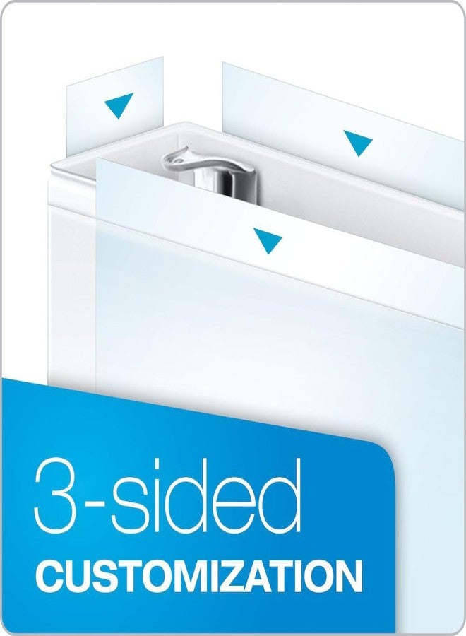 Cardinal® Slant-D® Ring 11" x 17" Tabloid ClearVue™ Binders, 3" Rings, 63% Recycled, White - Image 3