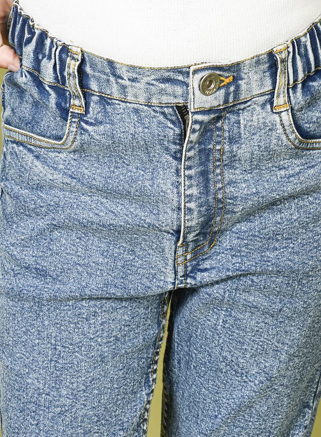 LILPICKS Smily Designed Medium Denim Wash Jeans  - Image 5