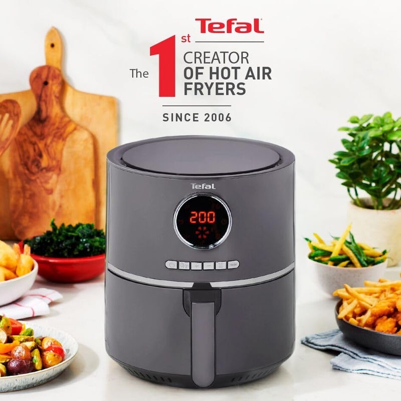 T-fal TEFAL Air Fryer| Ultra Fry|No Pre-Heat| 8 Pre-Set Programs| Air Fryer Technology | 4.2L | Digital Panel | Adjustable Temperature | Timer | 50/60Hz | Grey | 2 Years Warranty | EY111B40 - Image 1