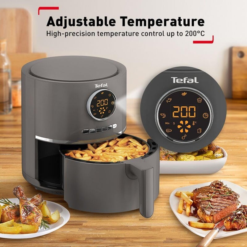 T-fal TEFAL Air Fryer| Ultra Fry|No Pre-Heat| 8 Pre-Set Programs| Air Fryer Technology | 4.2L | Digital Panel | Adjustable Temperature | Timer | 50/60Hz | Grey | 2 Years Warranty | EY111B40 - Image 4