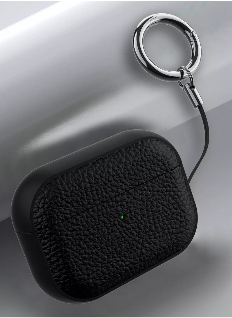 Generic - AirPods 4th Generation Case, Compatible with AirPods 4 Gen (2024) (USB-C), Compatible with MagSafe, Drop Protection Cover with Lanyard, Orbit Hybrid Case, Black - Image 1
