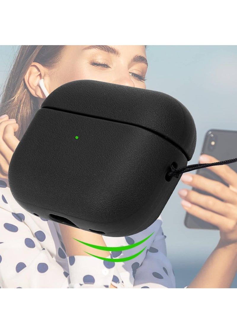 Generic - AirPods 4th Generation Case, Compatible with AirPods 4 Gen (2024) (USB-C), Compatible with MagSafe, Drop Protection Cover with Lanyard, Orbit Hybrid Case, Black - Image 1