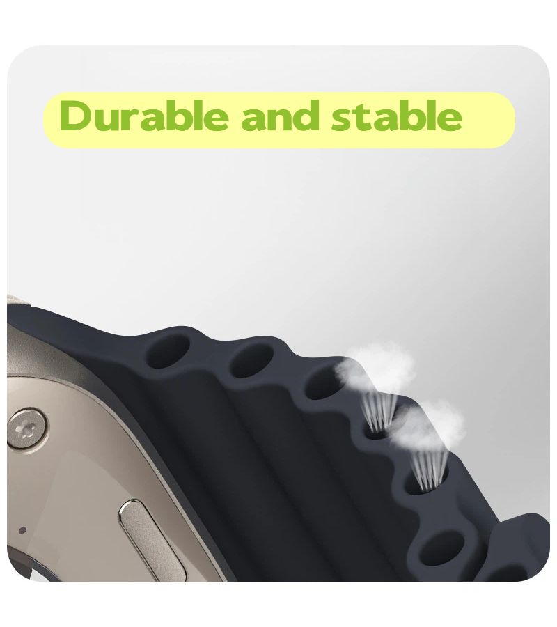Ocean Band And Cover Compatible With Smartwatch Strap 40mm 41mm White Soft Breathable Protective TPU Case For Men Women - Image 2